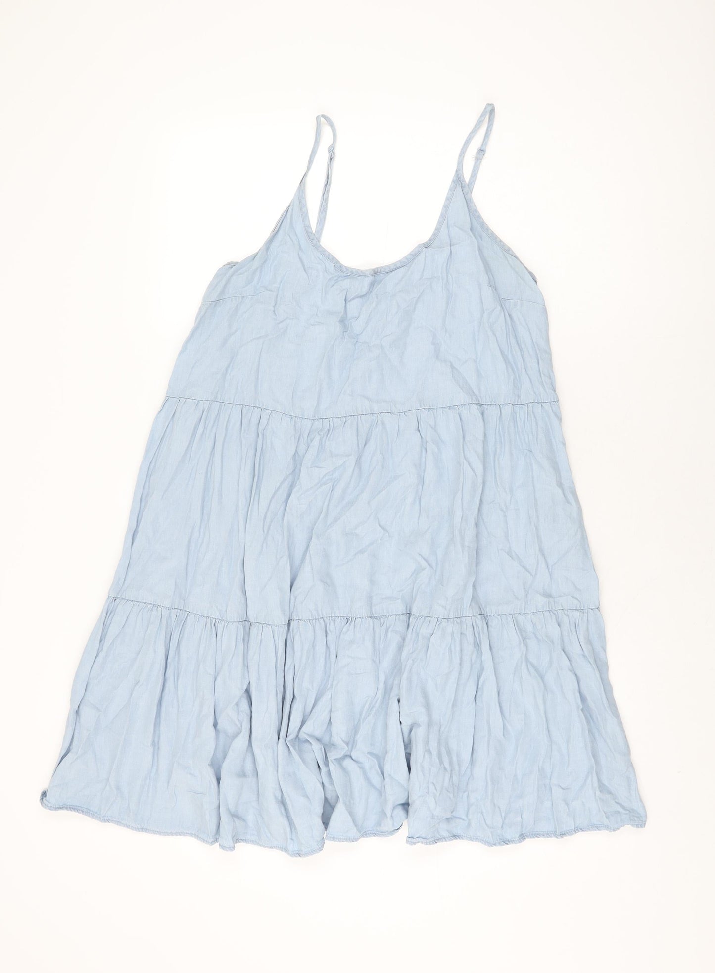 Denim Co Womens Blue Lyocell Shift Size 16 Round Neck Pullover