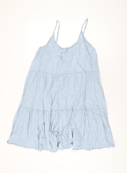 Denim Co Womens Blue Lyocell Shift Size 16 Round Neck Pullover