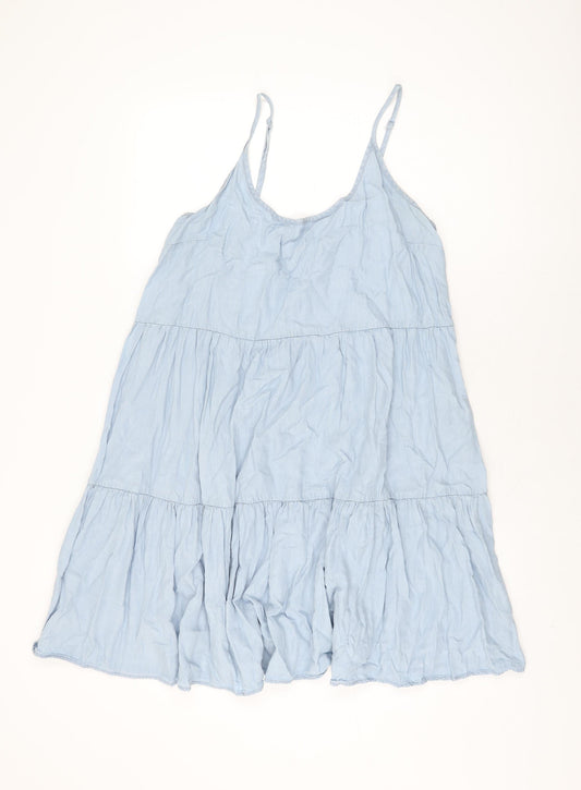 Denim Co Womens Blue Lyocell Shift Size 16 Round Neck Pullover