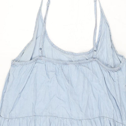 Denim Co Womens Blue Lyocell Shift Size 16 Round Neck Pullover