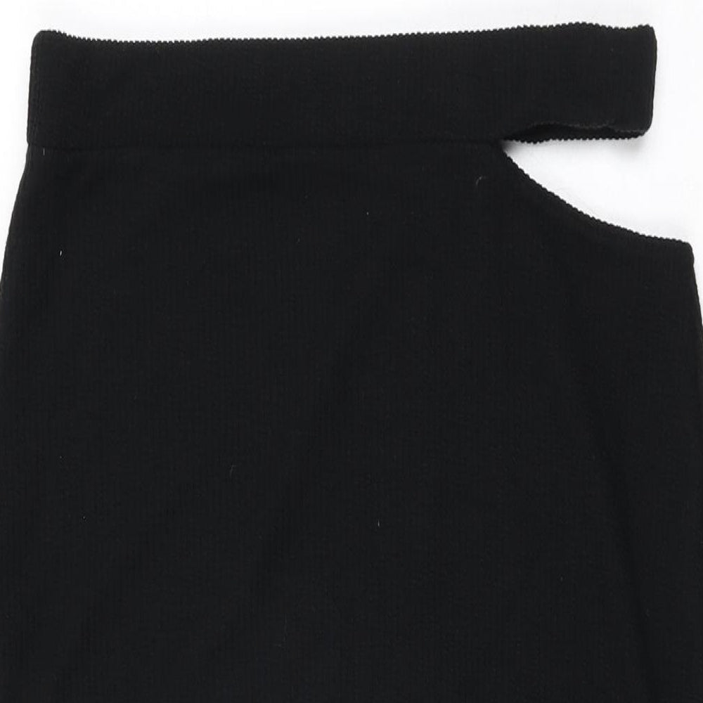 Nasty Gal Womens Black Polyester Straight & Pencil Skirt Size 14