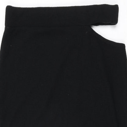 Nasty Gal Womens Black Polyester Straight & Pencil Skirt Size 14
