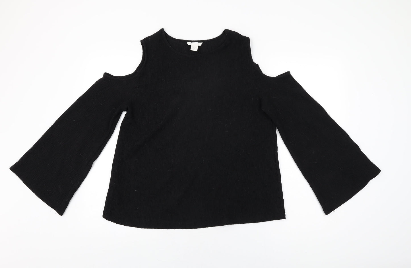 Womens UK Size M H&M Black Basic T-Shirt