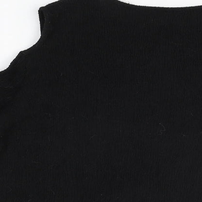 Womens UK Size M H&M Black Basic T-Shirt
