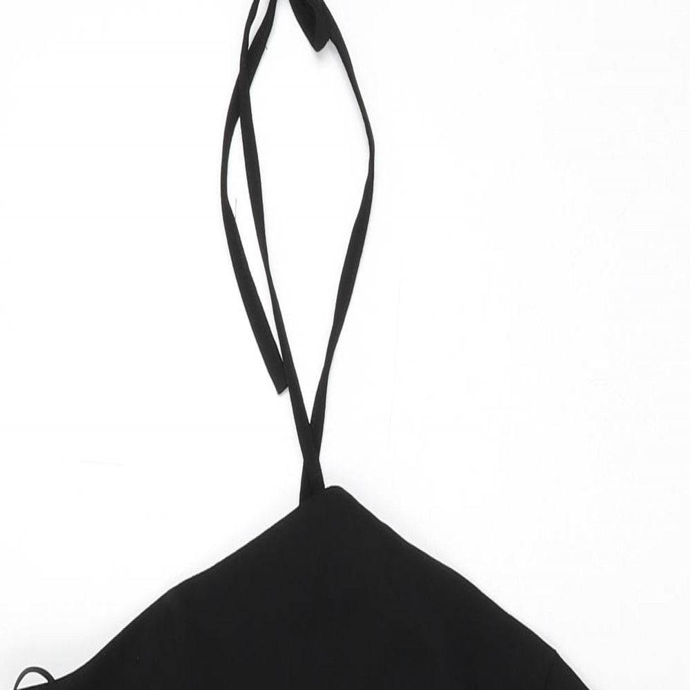 Richards Womens Black Polyester Bodycon Size 14 Halter Zip