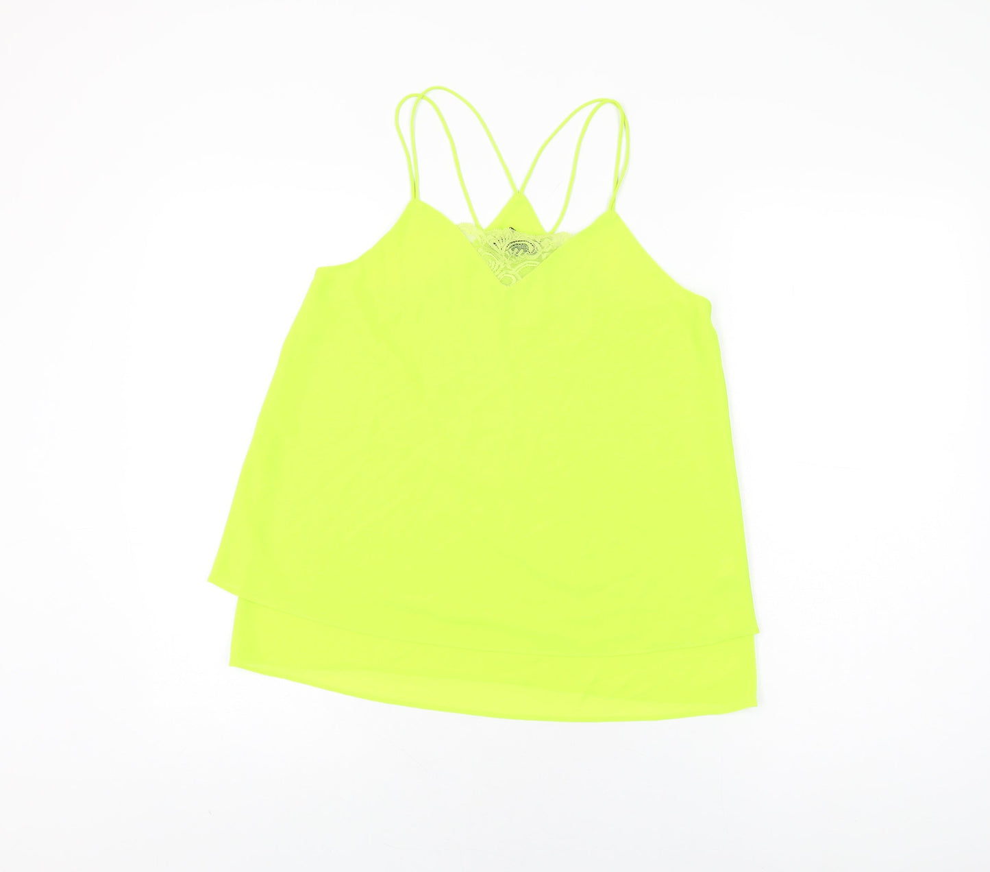 Womens UK Size 10 New Look Green Camisole T-Shirt