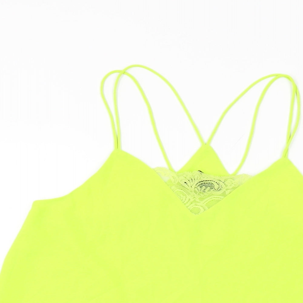 Womens UK Size 10 New Look Green Camisole T-Shirt