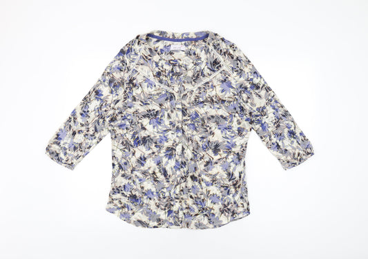 Womens UK Size 16 Per Una Multicoloured Basic Button-Up