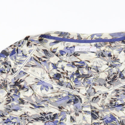 Womens UK Size 16 Per Una Multicoloured Basic Button-Up