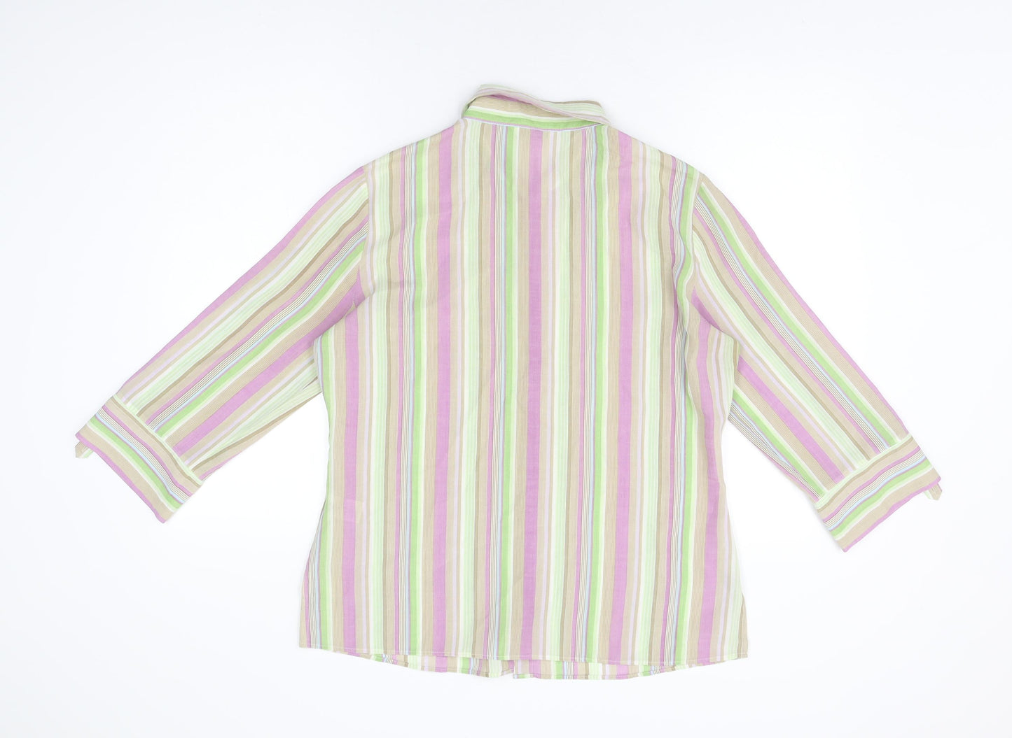 Womens UK Size 14 Marks and Spencer Multicoloured Basic Button-Up