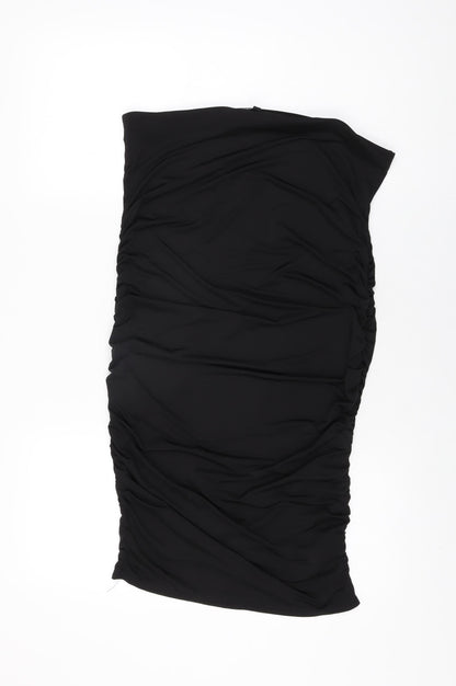 New Look Womens Black Polyester Straight & Pencil Skirt Size 18