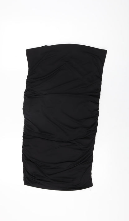 New Look Womens Black Polyester Straight & Pencil Skirt Size 18