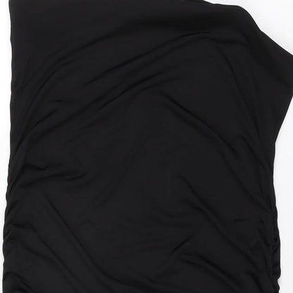 New Look Womens Black Polyester Straight & Pencil Skirt Size 18