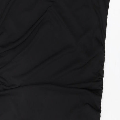 New Look Womens Black Polyester Straight & Pencil Skirt Size 18