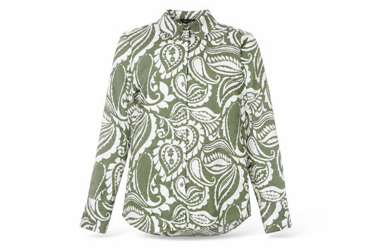 Womens UK Size 10 New Look Green Basic Button-Up