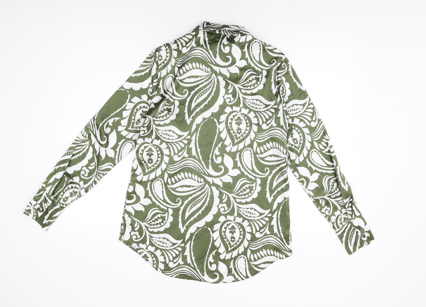 Womens UK Size 10 New Look Green Basic Button-Up