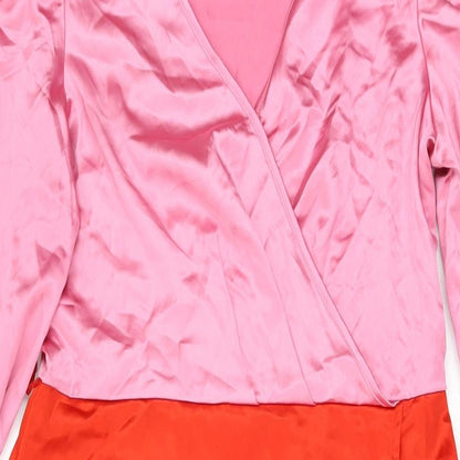 Myleene Klass Womens Pink Polyester A-Line Size 10 V-Neck Pullover