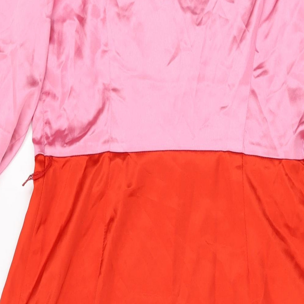 Myleene Klass Womens Pink Polyester A-Line Size 10 V-Neck Pullover