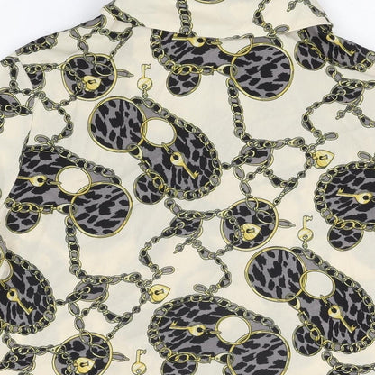 Womens UK Size 6 Nasty Gal Ivory Basic Button-Up