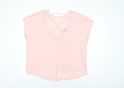 Womens UK Size L New Look Pink Basic T-Shirt