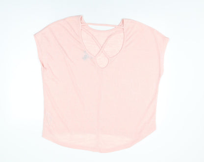 Womens UK Size L New Look Pink Basic T-Shirt