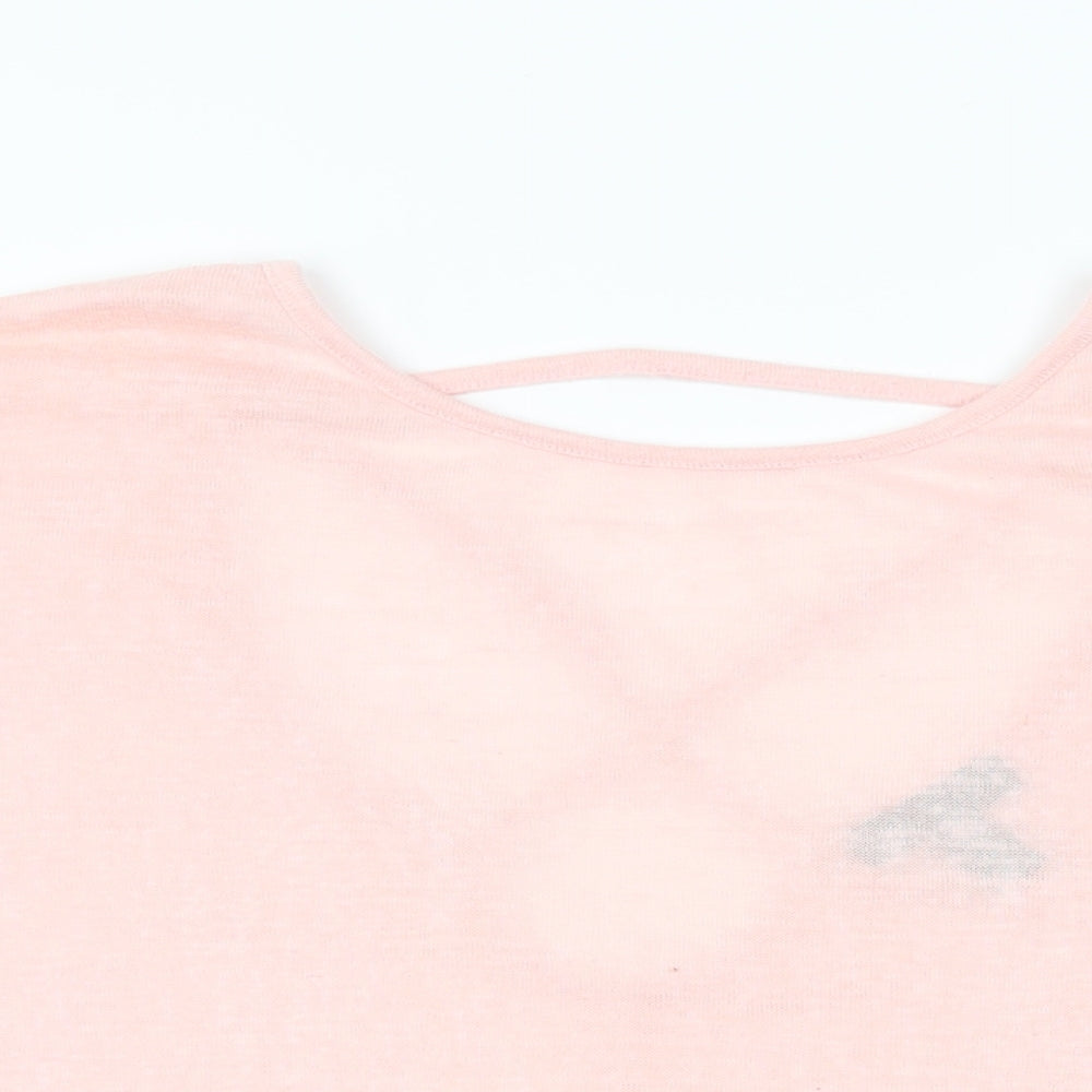 Womens UK Size L New Look Pink Basic T-Shirt