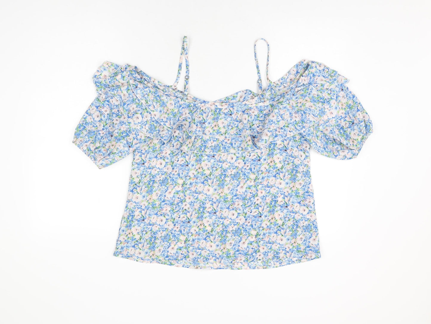 Womens UK Size 12 Lipsy Blue Basic T-Shirt