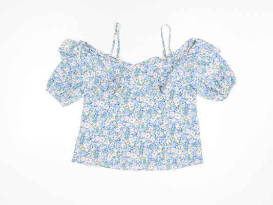 Womens UK Size 12 Lipsy Blue Basic T-Shirt