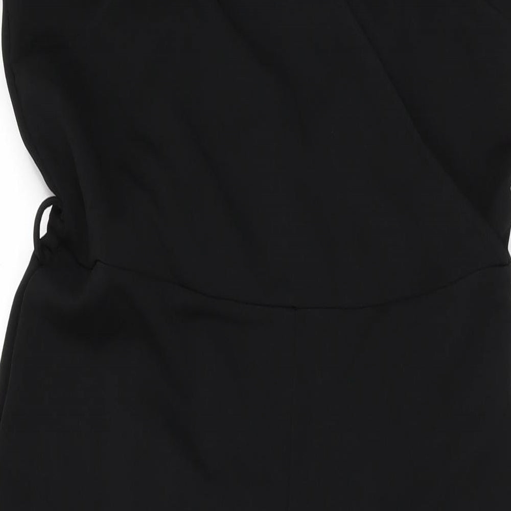 Girl in Mind Womens Black Polyester Jumpsuit One-Piece Size 12 L26 in Zip