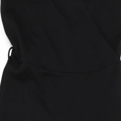 Girl in Mind Womens Black Polyester Jumpsuit One-Piece Size 12 L26 in Zip