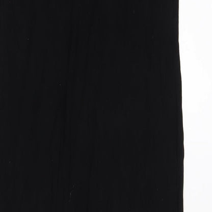 Boohoo Womens Black Viscose Maxi Size 16 Round Neck Pullover