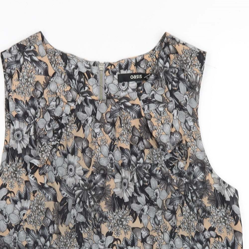 Womens UK Size 12 Oasis Multicoloured Basic Tank