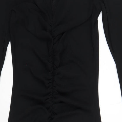 Debenhams Womens Black Polyester A-Line Size 10 V-Neck Pullover