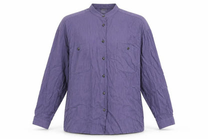 Womens UK Size L Country Casuals Purple Basic Button-Up