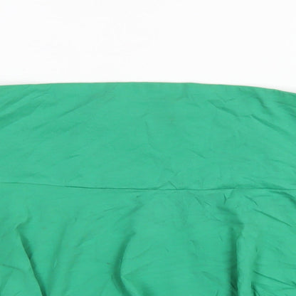 H&M Womens Green Cotton Skater Skirt Size M
