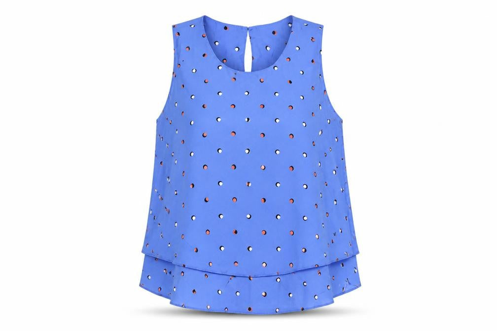 Womens UK Size M Zara Blue Basic Tank
