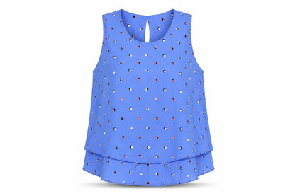 Womens UK Size M Zara Blue Basic Tank