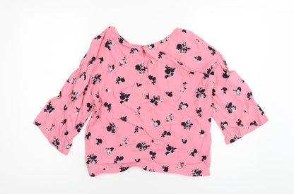 Womens UK Size 8 NEXT Pink Basic T-Shirt