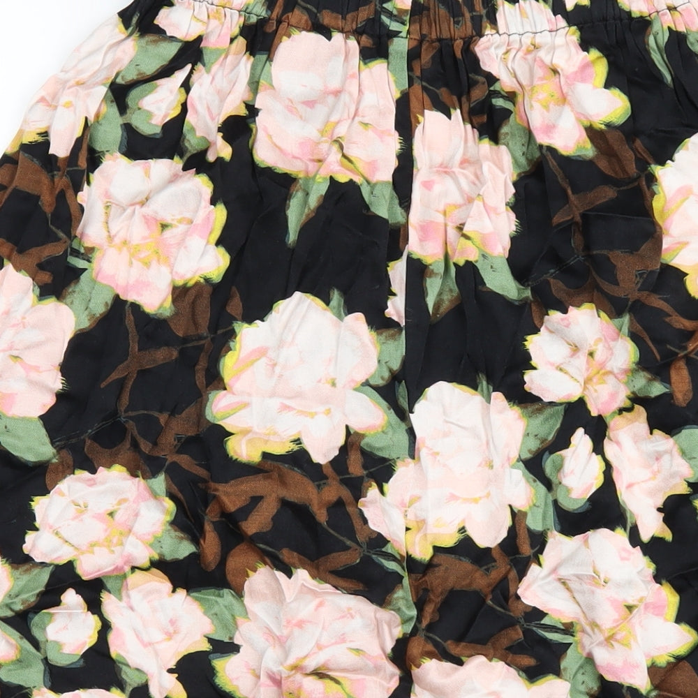 H&M Womens Multicoloured Floral Viscose A-Line Skirt Size 10