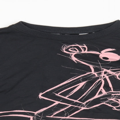 H&M Girls Grey Cotton Pullover Sweatshirt Size 10 Years Pullover - Pink Panther