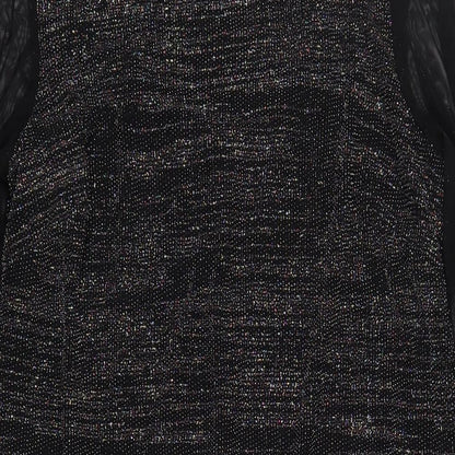 Roman Womens Black Polyamide A-Line Size 14 Round Neck Pullover