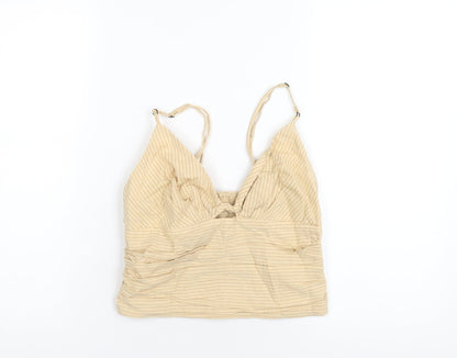 Womens UK Size S Zara Beige Camisole T-Shirt