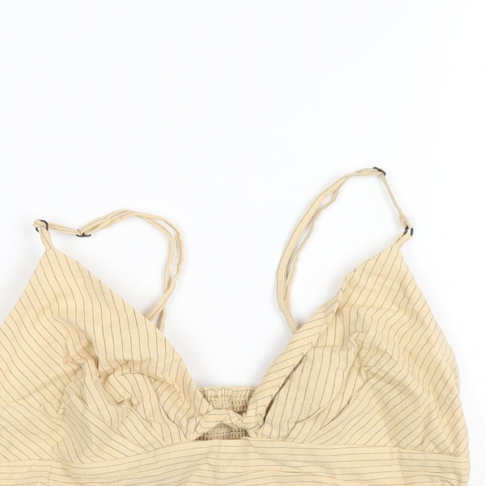 Womens UK Size S Zara Beige Camisole T-Shirt