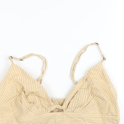 Womens UK Size S Zara Beige Camisole T-Shirt