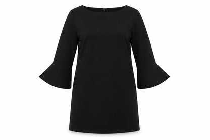 Gap Womens Black Polyester A-Line Size L Round Neck Zip