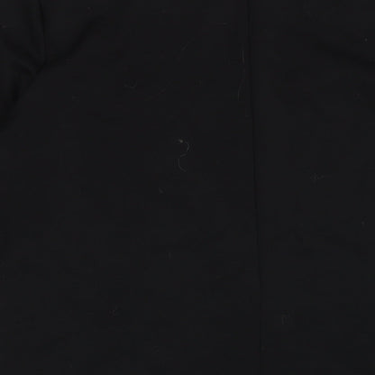 Gap Womens Black Polyester A-Line Size L Round Neck Zip