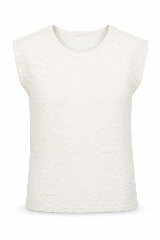 Womens UK Size 12 New Look Ivory Basic T-Shirt