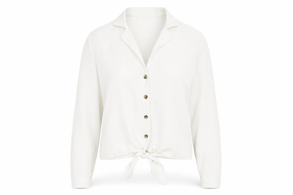 Womens UK Size 8 Miss Selfridge White Basic Button-Up