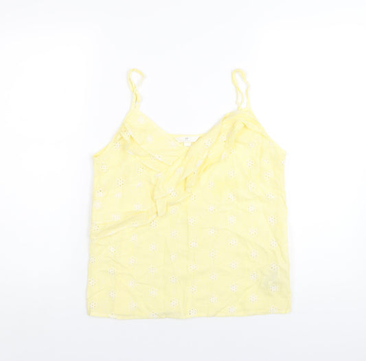 Womens UK Size 10 H&M Yellow Camisole T-Shirt