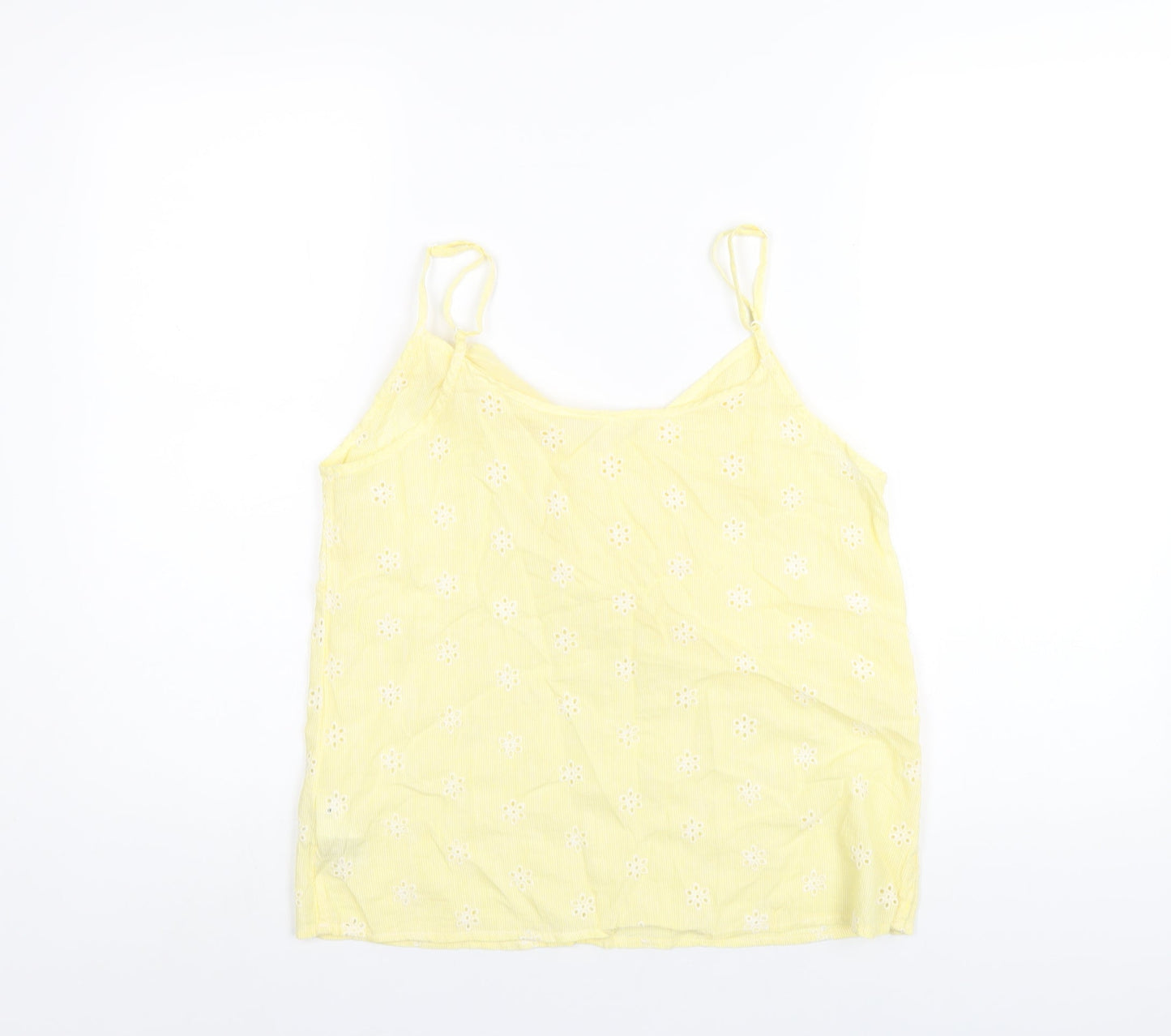 Womens UK Size 10 H&M Yellow Camisole T-Shirt